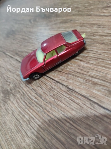 Бордо-Металик Стара метална количка Citroen S.M. Matchbox made in Bulgaria, снимка 7 - Колекции - 53167426