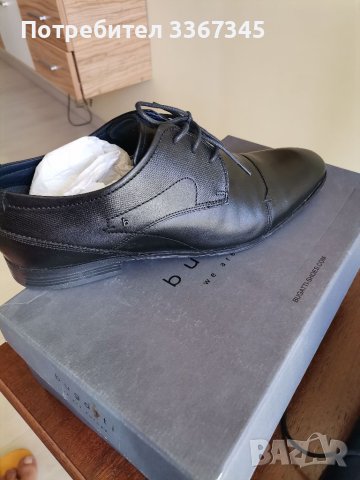 Официални кожени обувки bugatti 46-ти номер, снимка 2 - Маратонки - 42256592