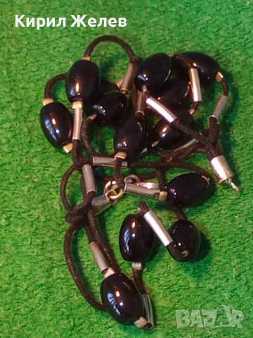 КРАСИВА ЕФЕКТНА СКЪПОЦЕННА ХЕНД - МЕЙД СРЕБЪРНА ГРИВНА СРЕБРО 925 и ЧЕРЕН ОНИКС 38700, снимка 16 - Гривни - 41741244