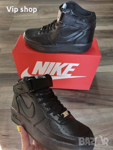 Намаление 25лв Дамски високи кецове Nike Air Force черни , снимка 2 - Маратонки - 42608588