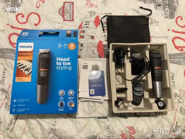 Тример за лице Philips Multigroom series 5000 „9 в 1“ лице и коса ...