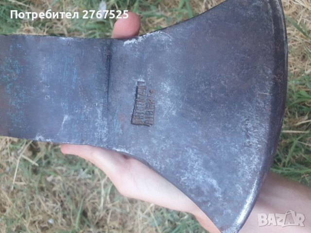 1.2кг Стара Австрийска брадва топор Biber, снимка 2 - Антикварни и старинни предмети - 41797047