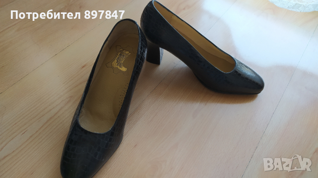Дамски черни обувки, снимка 5 - Дамски елегантни обувки - 36247492