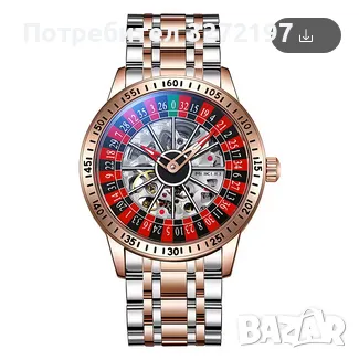 MUKUO Дизайнерски Автоматичен, механичен часовник Рулетка, водоустойчив , снимка 2 - Мъжки - 49597823