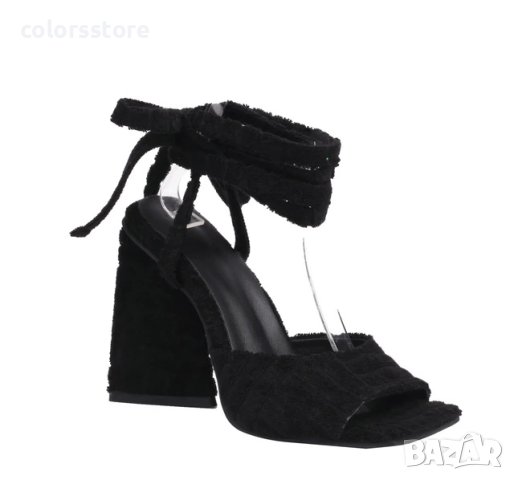 Сандали на ток - черни - HL100, снимка 2 - Сандали - 44286284