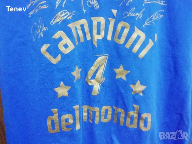 Italy World Cup 2006 Puma оригинална тениска с автографи Campioni 4 Del Mundo Италия , снимка 3 - Тениски - 41914040