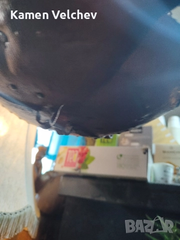 Стар полилей от кована мед..., снимка 2 - Антикварни и старинни предмети - 52439027