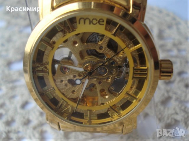 Автоматичен часовник MCE GOLD SKELETON, снимка 2 - Мъжки - 39951036