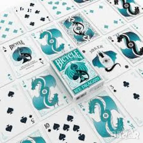 Карти за игра Bicycle Ice Dragon нови, снимка 3 - Карти за игра - 56310812