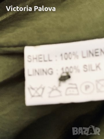 Дизайнерски блейзър/сако лен и коприна, снимка 8 - Сака - 39552393