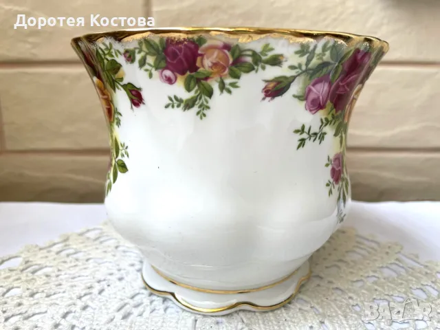 ROYAL ALBERT красива кашпа от Англия, снимка 4 - Антикварни и старинни предмети - 49600014