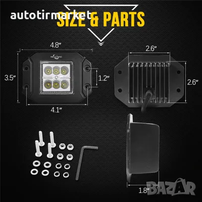 LED халоген за вграждане 18W 1бр. – TR1233, снимка 2 - Аксесоари и консумативи - 56052818