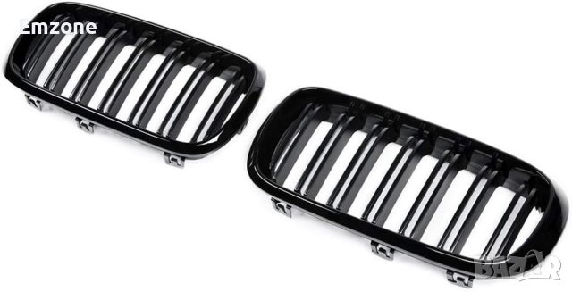 Двойни M Бъбреци Решетки за BMW X5 F15 X6 F16 Черен Гланц 2013-2019г., снимка 2 - Аксесоари и консумативи - 44399765
