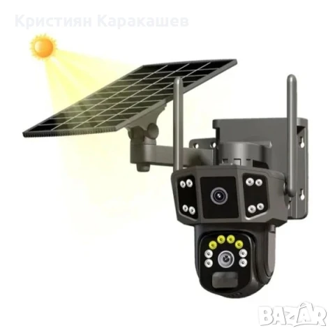 4G СОЛАРНА КАМЕРА СЪС SIM КАРТА DUAL LENSE IPC-V380-P3, снимка 4 - IP камери - 51062987