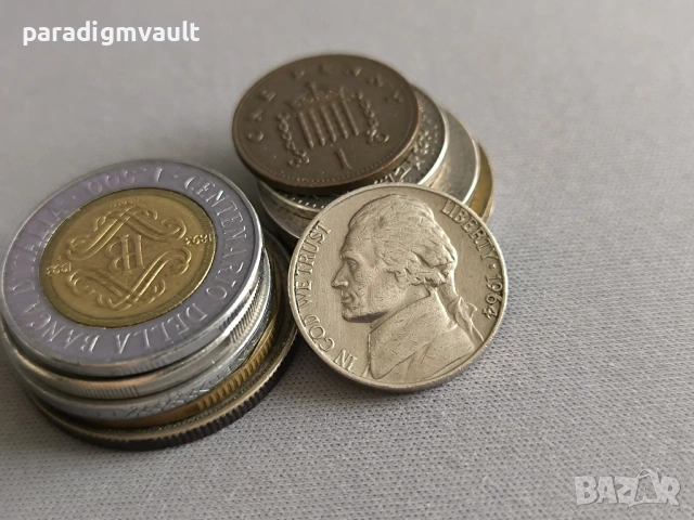 Монета - САЩ - 5 цента | 1964г., снимка 2 - Нумизматика и бонистика - 53303582