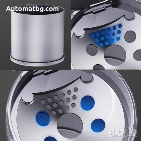 Автомобилен пепелник Automat, Бездимен, Преносим, Led светлина, снимка 6 - Аксесоари и консумативи - 48945038