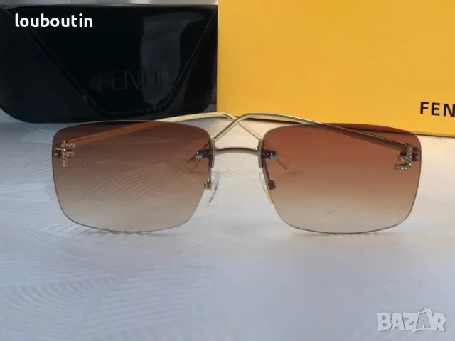Fendi Дамски слънчеви очила правоъгълни 3 цвята с камъни, снимка 5 - Слънчеви и диоптрични очила - 48002391