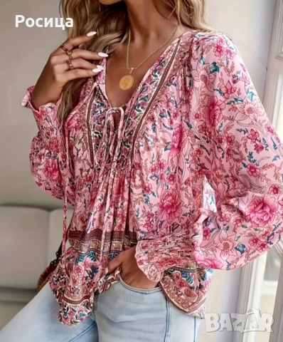 Дамска блуза с дълъг ръкав размер ХЛ, снимка 3 - Блузи с дълъг ръкав и пуловери - 51438487