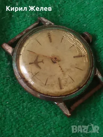 МНОГО РЯДЪК НЕМСКИ МЕХАНИЧЕН Стар ПИЛОТСКИ ЧАСОВНИК АВИАТОРСКИ МОДЕЛ със САМОЛЕТ на ЦИФЕРБЛАТА 32008, снимка 15 - Антикварни и старинни предмети - 41399688