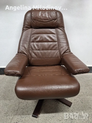 Фотьойл, кресло от естествена кожа със зони за релакс 