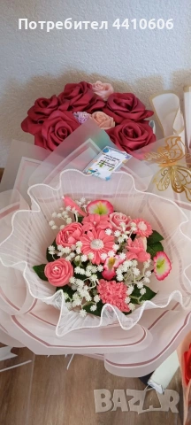 Ръчно изработен букет от соев восък с аромат на лавандула 