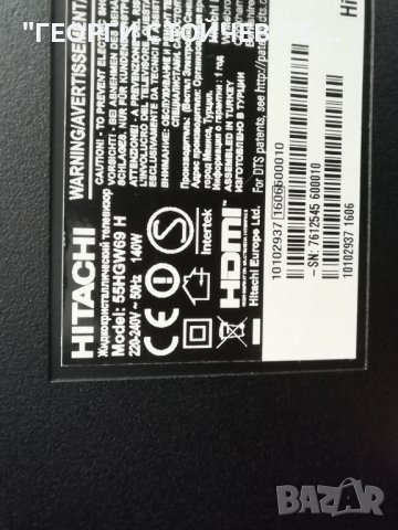  55HGW69 H 17MB120 17IPS72 15Y55FU11APCMTA3V0.0 VES550NES-2D-U01, снимка 5 - Части и Платки - 41498179