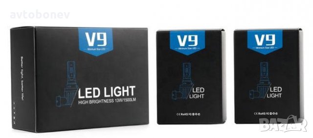 Качествени LED крушки V9 - HB3 к-т/2бр/, снимка 4 - Аксесоари и консумативи - 35820676