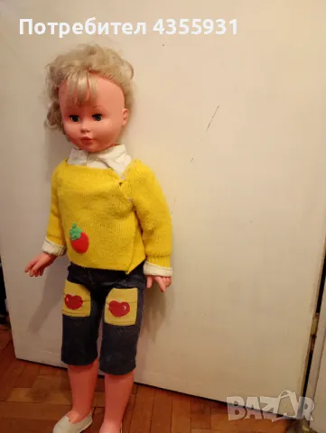 СССР Огромна стара руска синеока красавица кукла старинна руска кукла 