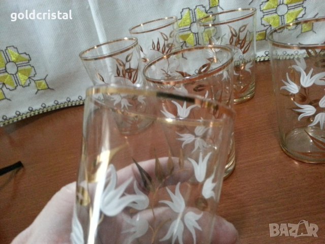 Ретро стъклени чаши , снимка 4 - Антикварни и старинни предмети - 41569353