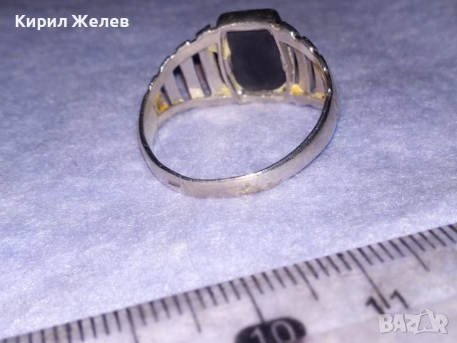 Стар СССР СКЪПОЦЕНЕН с ЧЕРЕН ОНИКС АЖУРЕН СРЕБЪРЕН ПРЪСТЕН с ПЕЧАТ за СРЕБРО 925 и Щемпел УВЮА 38735, снимка 16 - Антикварни и старинни предмети - 41741224