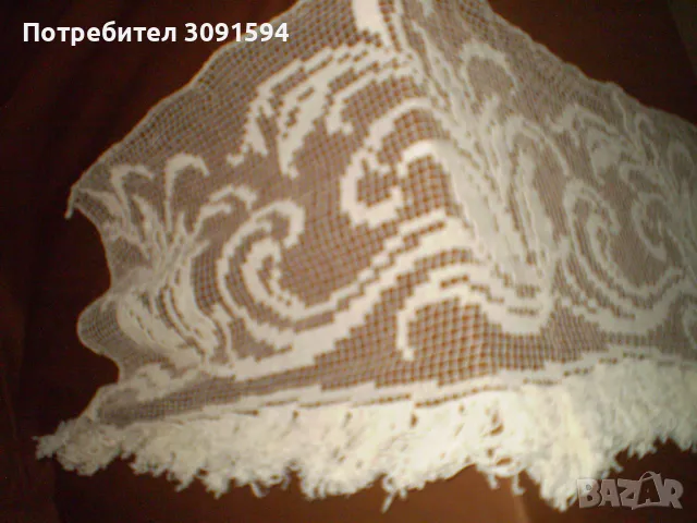 Старинна дантелена завеса Ръчно изработена дантела, снимка 6 - Други ценни предмети - 48439652