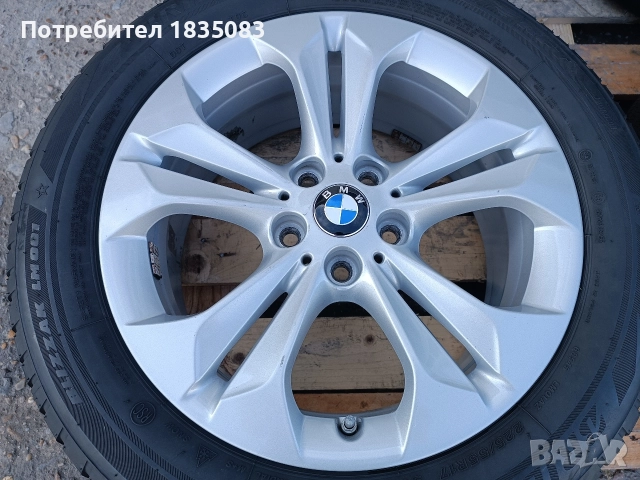 Лети джанти 17ки 5х112 BMW + зимни гуми 225/55/17 Bridgestone, снимка 5 - Гуми и джанти - 52593667