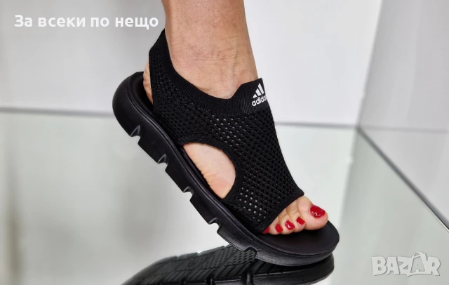 Adidas Дамски Черни Ежедневни Сандали Адидас Код P698, снимка 4 - Сандали - 50580476
