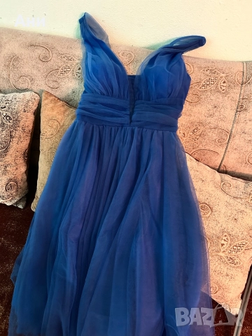 Рокля син тюл, снимка 2 - Рокли - 51725984