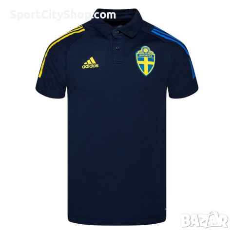 Мъжка поло тениска adidas Sweden FH7629, снимка 1 - Тениски - 36271070