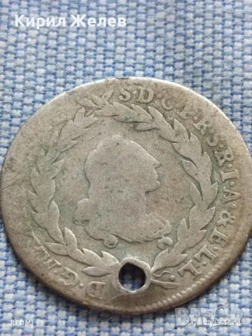 Стара сребърна монета рядка кройцер Австрийска империя 50079, снимка 3 - Нумизматика и бонистика - 50019837