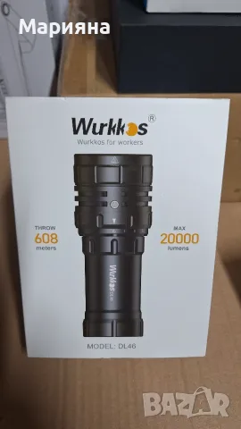 Професионален Водолазен Фенер Wurkkos DL46 (20000 Lumens, 608m) - НОВ