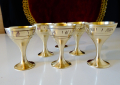 Бронзови чаши за ракия,клетъчен емайл. , снимка 1 - Антикварни и старинни предмети - 36302610