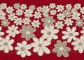 Кухненски килим 55 x 80cм,  Миещ се Нехлъзгащ се Червен на цветя, снимка 1 - Килими - 42120468