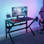 Геймърско компютърно бюро с RGB LED осветление, снимка 3