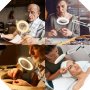 Настолна лампа с 3 режима на осветеност и вградена лупа с 8x увеличение, снимка 5