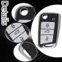 Калъф за автомобилен ключ зА VW Golf 7, Mk7, Polo, Touareg, Skoda Octavia 3, Seat Leon, 3 бутона, снимка 5
