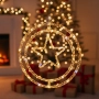 Въртяща се LED Коледна Декорация – Магически светлинен ринг за празничен уют, снимка 9