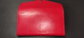 Червен дамски кожен портфейл, ръчна изработка , снимка 3