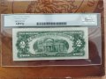 2 долара от 1963 г. сертифицирана банкнота 64 РРQ, снимка 2