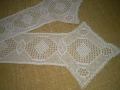 Винтидж плетена на една кука дантела от 30-те години на миналия век, продълговата покривка за маса, , снимка 9