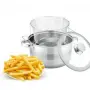 Тенджера с кошница за пържене и стъклен капак Cheffinger Ø24 см - инокс, 6,5 л, за всички котлони , снимка 6