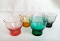 Ретро чашки от цветно стъкло , снимка 2