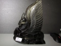 Пегас изработен от естествен златен обсидиан. Тегло 1250гр., снимка 2