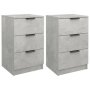 vidaXL Нощни шкафчета, 2 бр, бетонно сиво, 40x36x65 см(SKU:811277, снимка 1 - Шкафове - 44443200